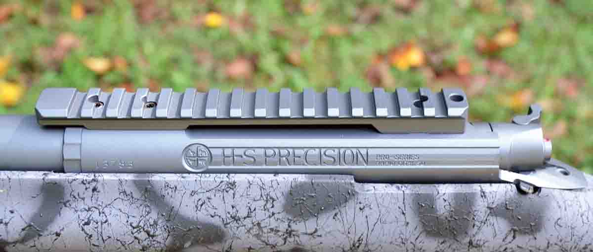 The roof profile of the H-S receiver is the same as the Remington Model 700 receiver and while hole spacing is also the same, the H-S receiver requires 8x40 screws.